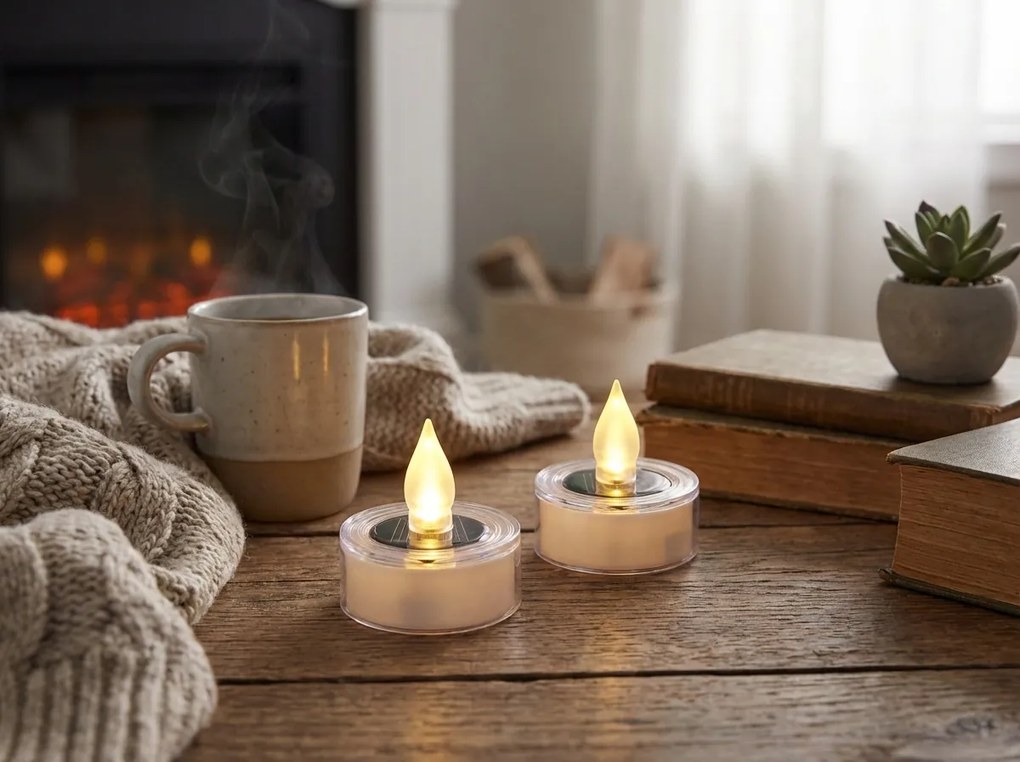 Napelemes LED teamécses FLARNIS, szett 2 db