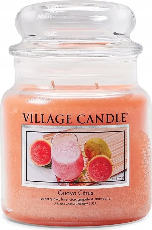 Közepes méretű Guava Citrus gyertya Village Candle