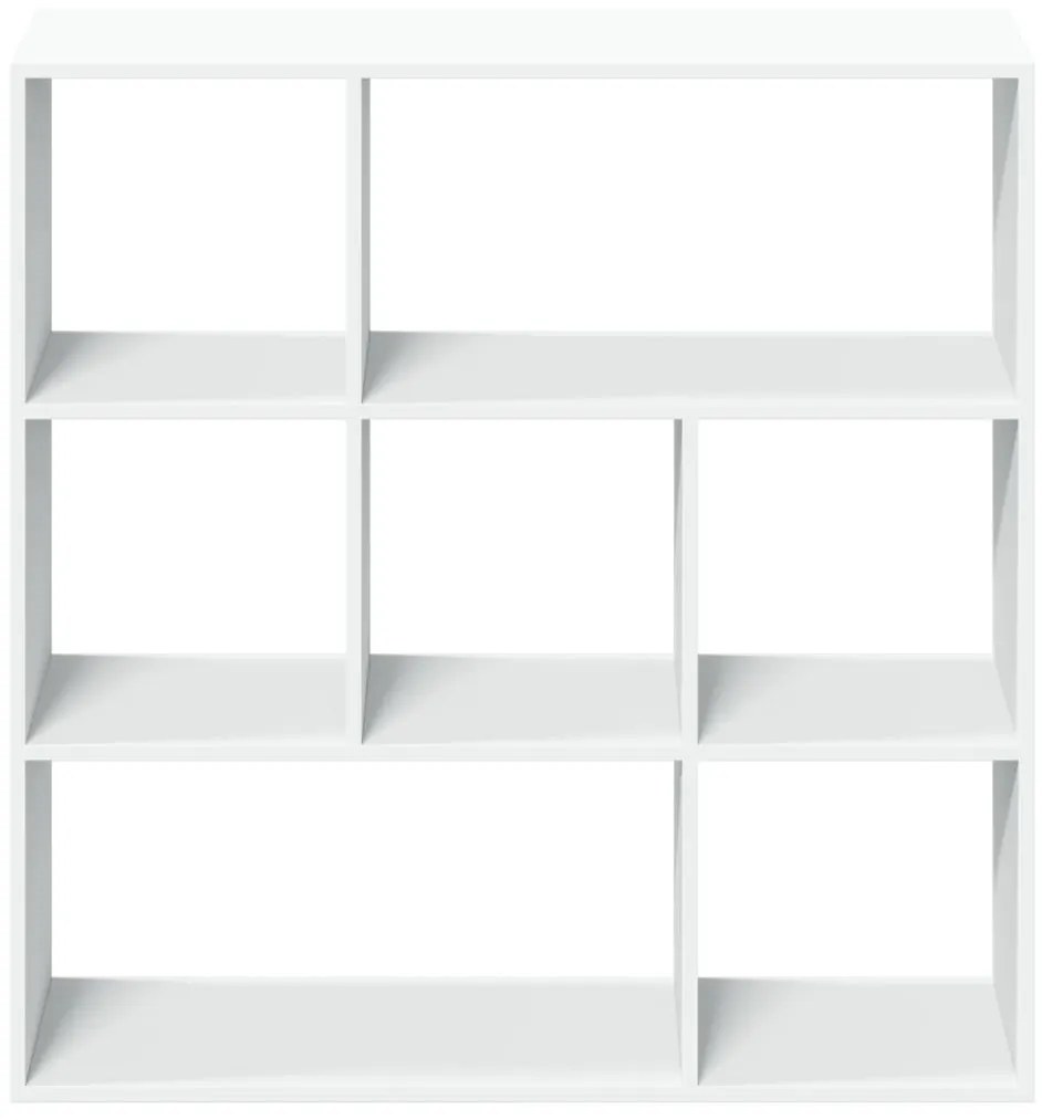 fehér szerelt fa térelválasztó könyvespolc 102x29x103,5 cm