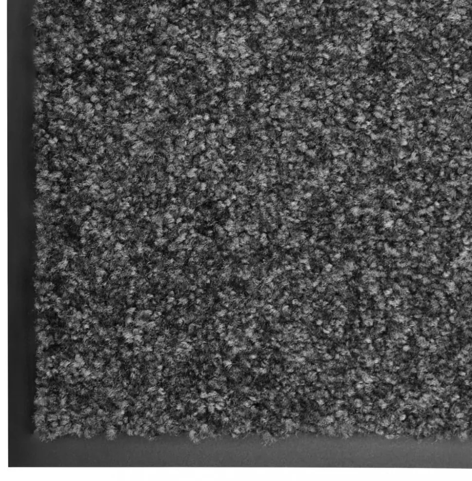 antracitszürke kimosható lábtörlő 60 x 180 cm