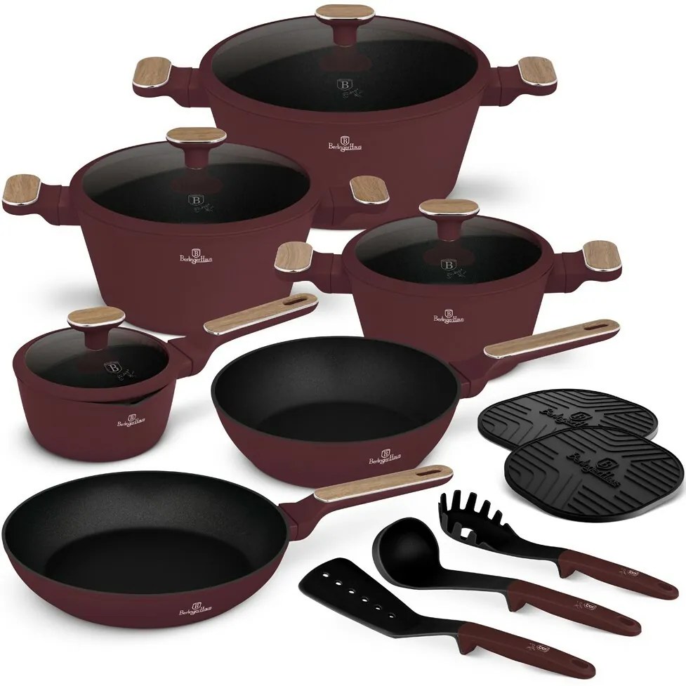 BerlingerHaus Leonardo Nordic titánbevonatúedénykészlet, 15 darabos