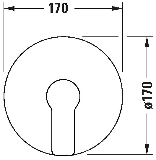 Duravit DC4210010010 - D-CODE falba süllyesztett zuhanycsaptelep, fényes króm