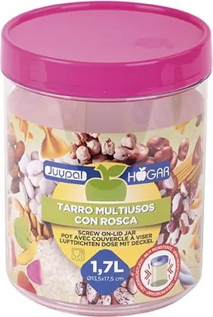 Ömlesztettáru-tároló 1,7 l Paszta fedővel, fukszia színben