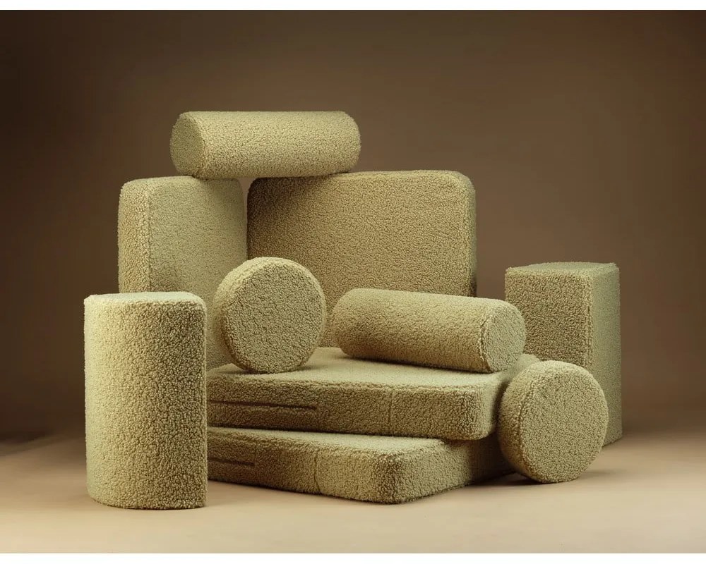 Zöld buklé gyerek kanapé 132 cm Settee – Wigiwama