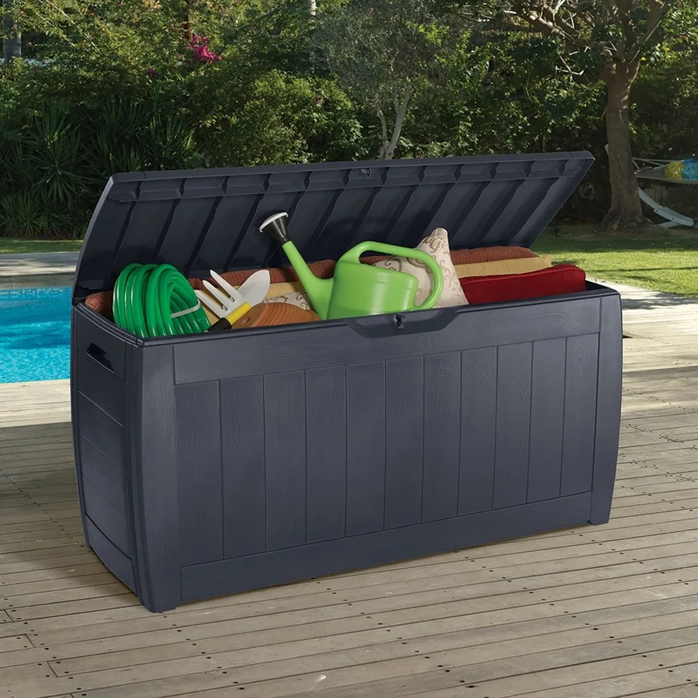 Keter Hollywood kerti tárolódoboz, szürke, 270 l, 117 x 57 x 45 cm