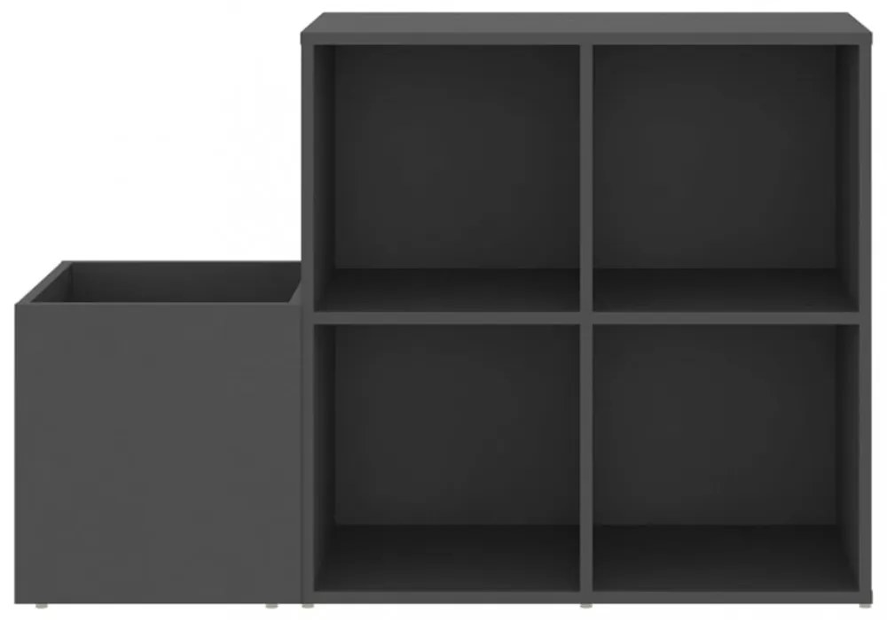 szürke szerelt fa előszobai cipősszekrény 105 x 35,5 x 70 cm