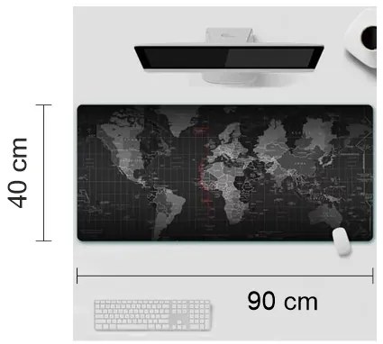 Alátét íróasztalra - világtérkép - 40 x 90 cm