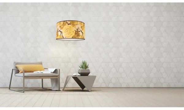 Duolla - Csillár zsinóron CONSTANCE 1xE27/40W/230V átm. 45 cm sárga