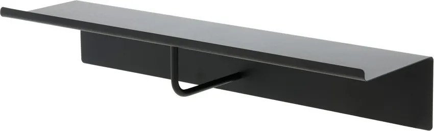 Fekete acél fali fogas polccal 21,5 cm A-Coat – Zone