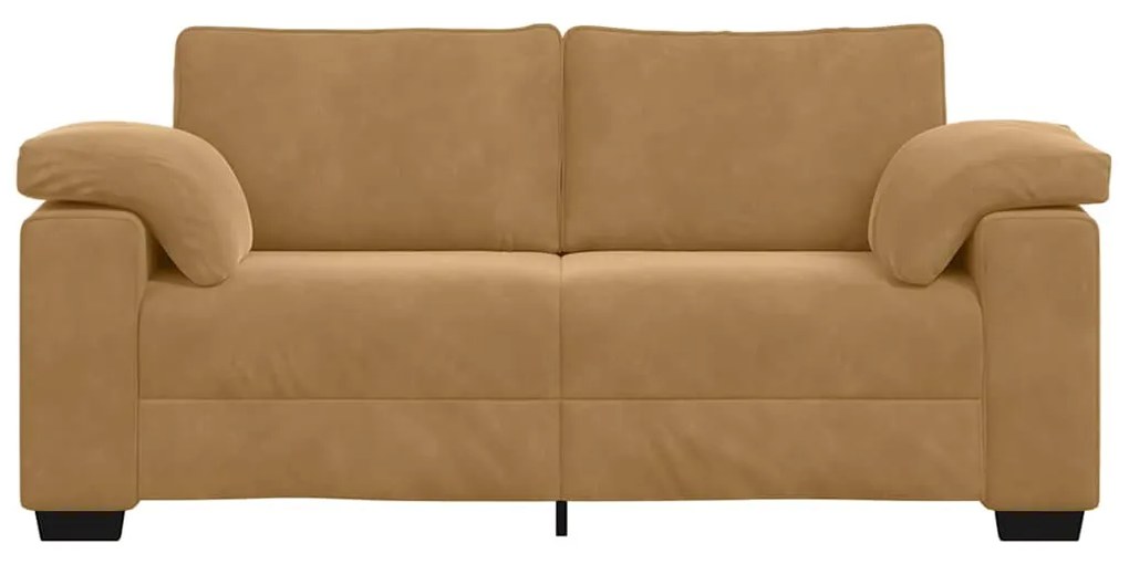 barna bársony loveseat kanapé 140 cm