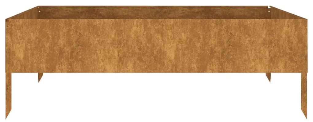corten acél kerti magaságyás 100x100x33,5 cm