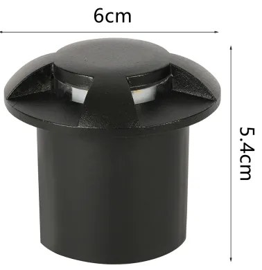 Brilagi - LED kültéri, gépjárműterhelésre alkalmas földbe süllyeszthető világítótest GROUNDRAY LED/1W/230V fekete IP67