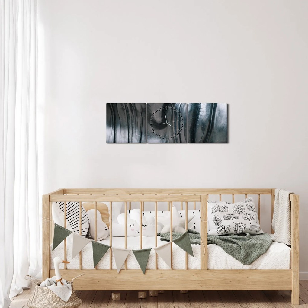 Kép - Acél arc (órával) (90x30 cm)