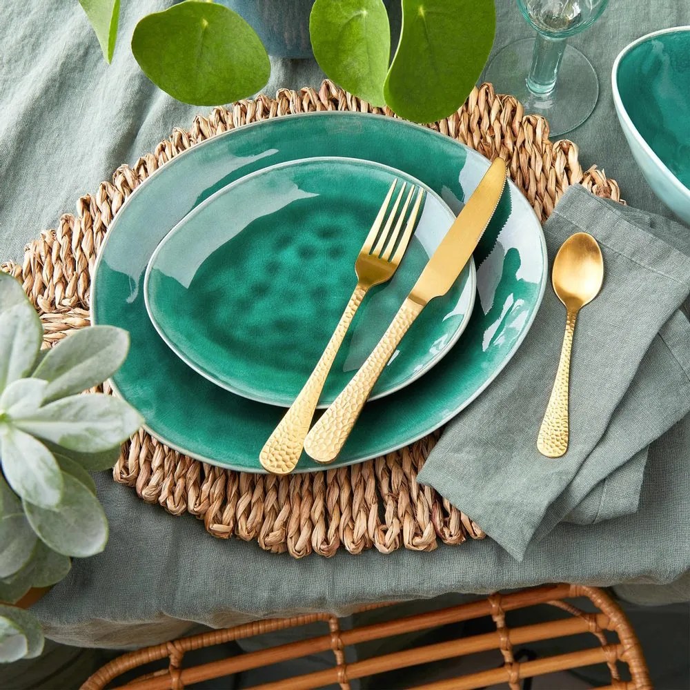 DE LA ROYA lapostányér sötétzöld, 28,7 cm