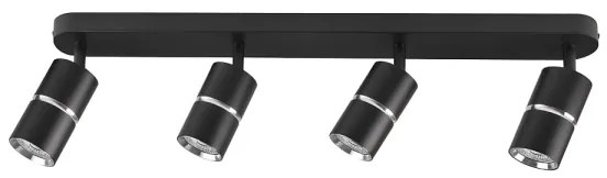 Spotlámpa BAMBOO 4xGU10/10W/230V fekete