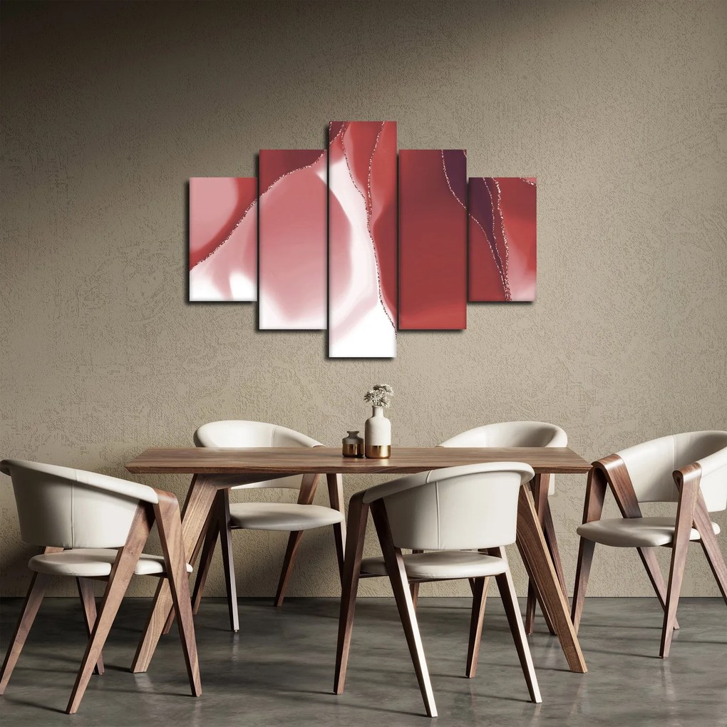 Kép - Piros absztrakt virág N⁰3 (150x105 cm)