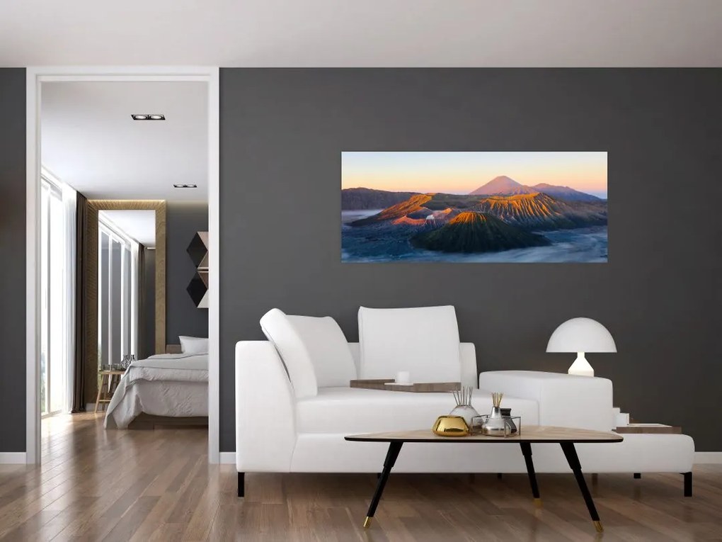 Kép a Bromo-hegyről Indonéziában (120x50 cm)