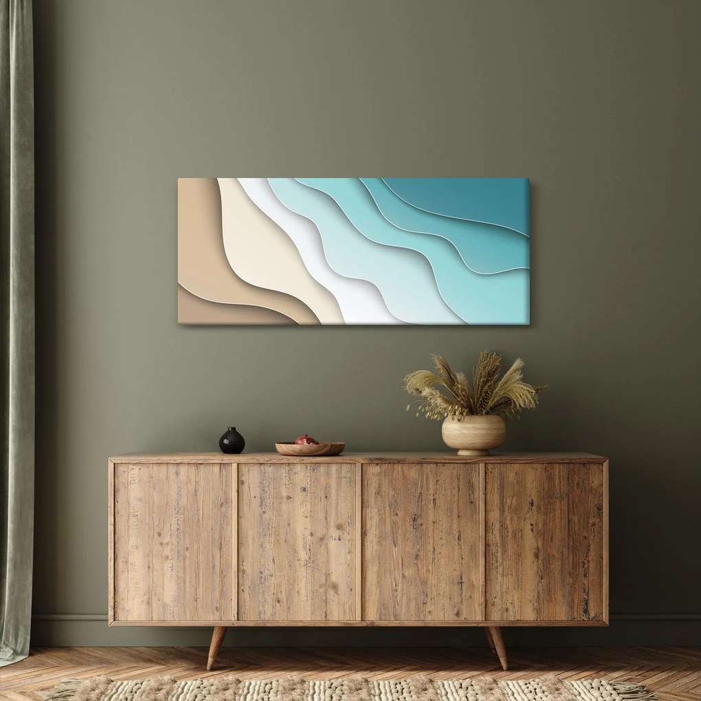 Absztrakt kép a tenger partján (120x50 cm)