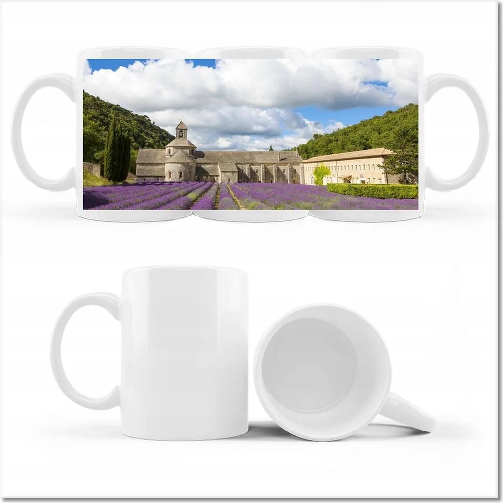 Francia Provence és a levendulamező nyomott mintás bögre