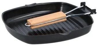 ALPINA grillserpenyő 24cm, behajtható fanyeles 2 réteg non-stick