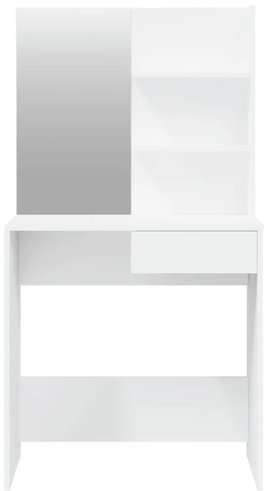 fehér fésülködőasztal tükörrel 74,5 x 40 x 141 cm