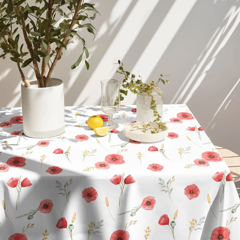 Goldea teflonbevonatú asztalterítő - pipacsok 140 x 220 cm