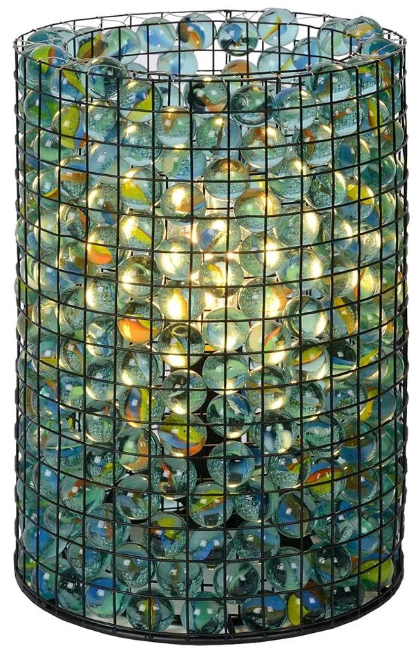 Lucide 78597/01/60 - Asztali lámpa EXTRAVAGANZA MARBELOUS 1xE14/40W/230V kék