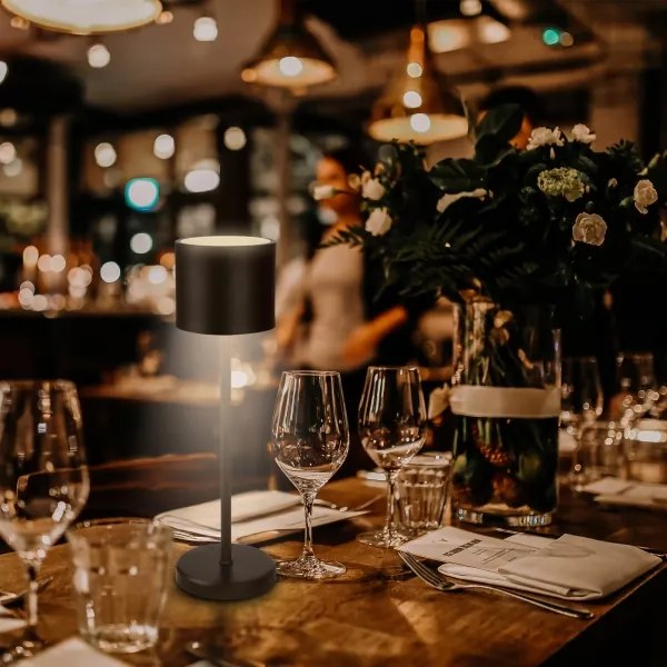 Briloner 7521015 - SIGO LED fényerőszabályozható asztali lámpa 2,5W/5V IP44 2600 mAh fekete