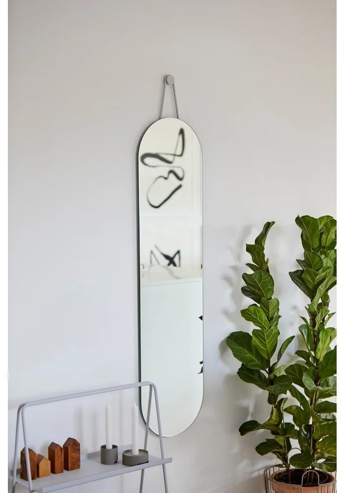 A-Wall szürke fali tükör, 120 x 30 cm - Zone