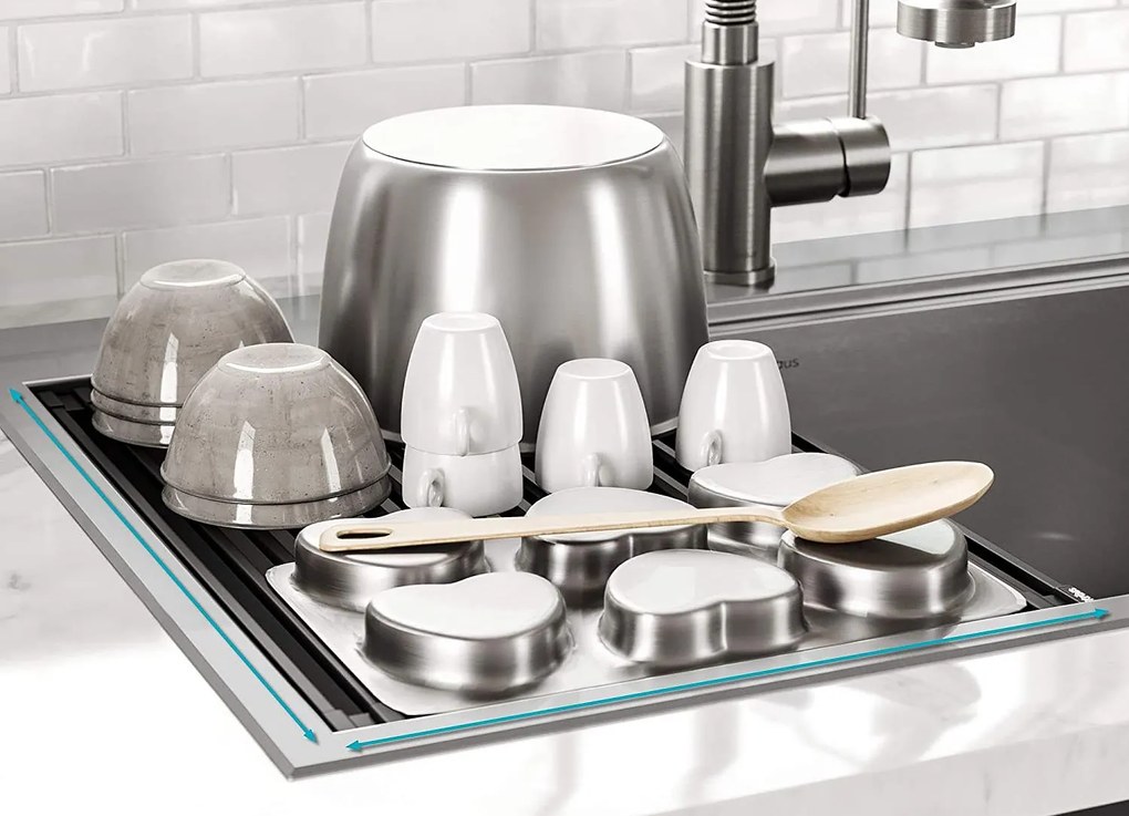 Feltekerhető szárító csöpögtető mosogatóhoz 322108 Black