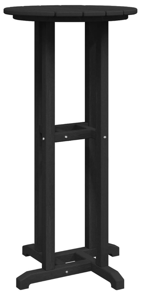 vidaXL Bárasztal Fekete 55x55x107 cm HDPE