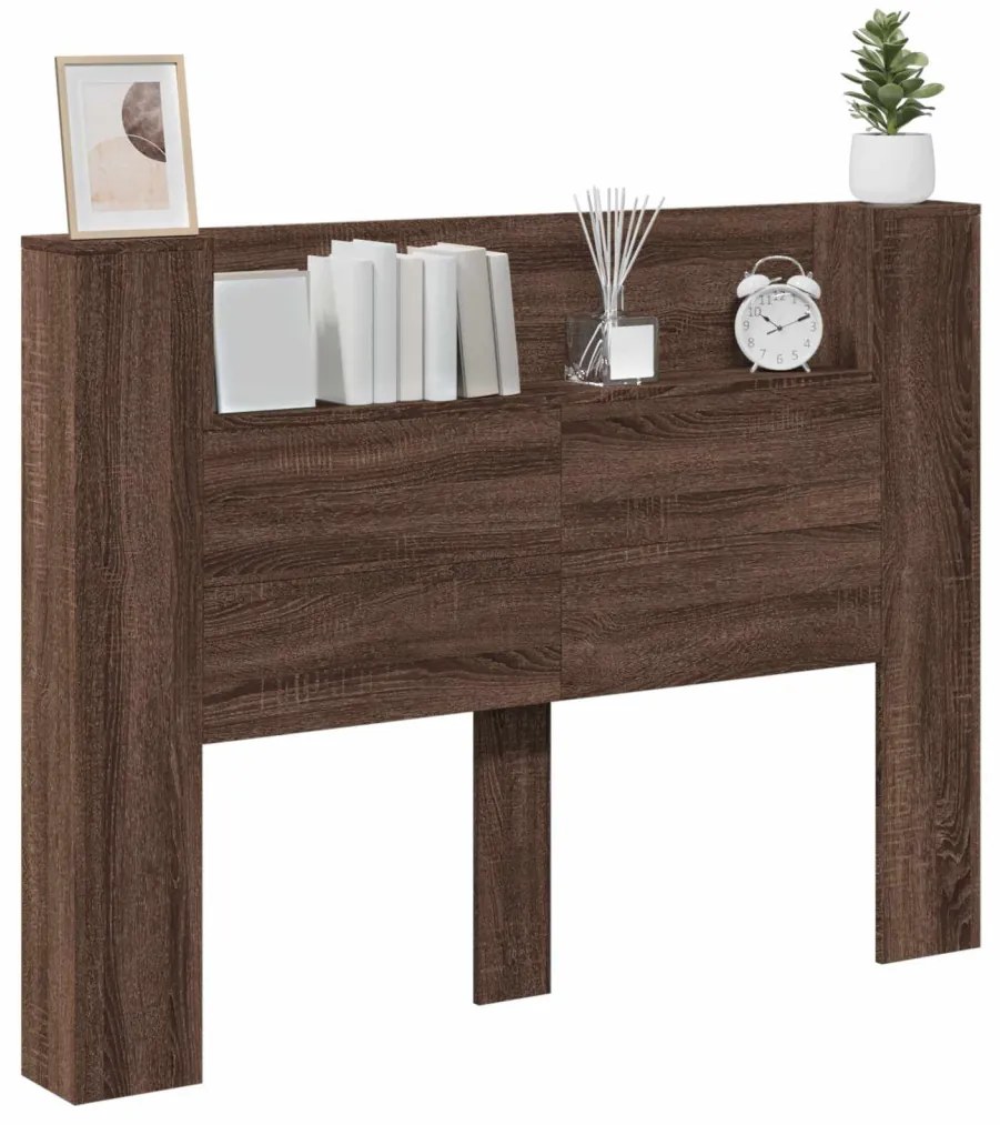 Fejtámla polcokkal Barna Tölgy 140 x 16,5 x 103,5 cm Faanyag