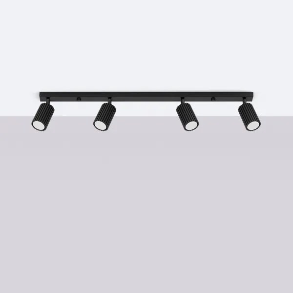 Sollux SL.1584 - Spotlámpa KARBON 4xGU10/10W/230V fekete