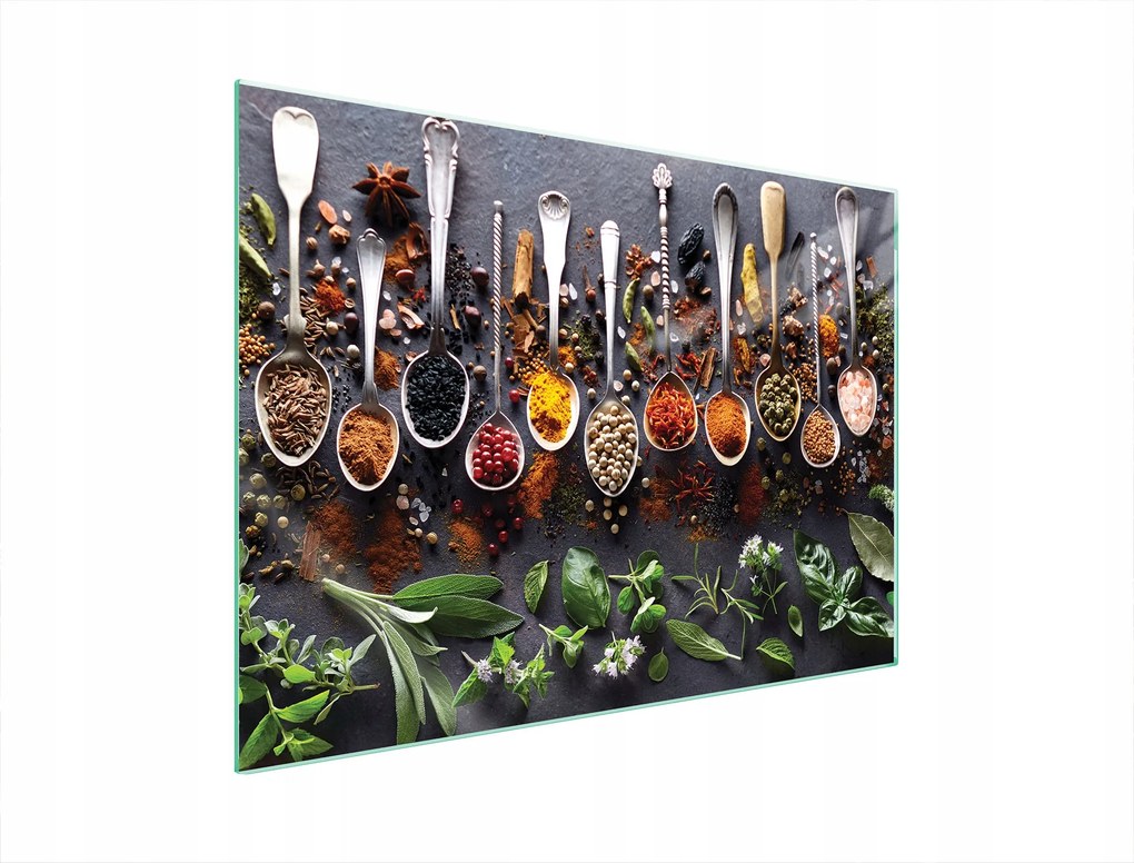 Üveg Tűzhelyvédő Főzőlap 70x52 Fűszerek Edzett Üveg