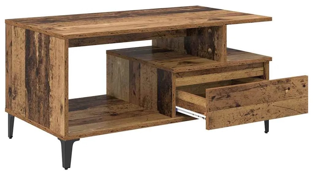 Dohányzóasztal with Drawer Régi fa 90 x 49 x 45 cm Faanyag