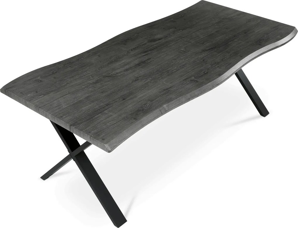 Étkezőasztal 210x100 cm MDF szürke tölgy