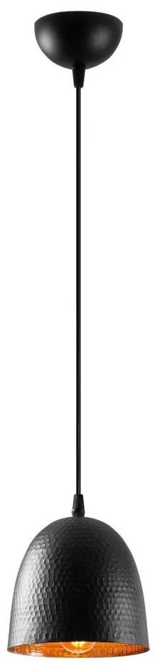 TATTOO kábeles függőlámpa 1xE27/40W/230V, átmérő 16 cm, fekete