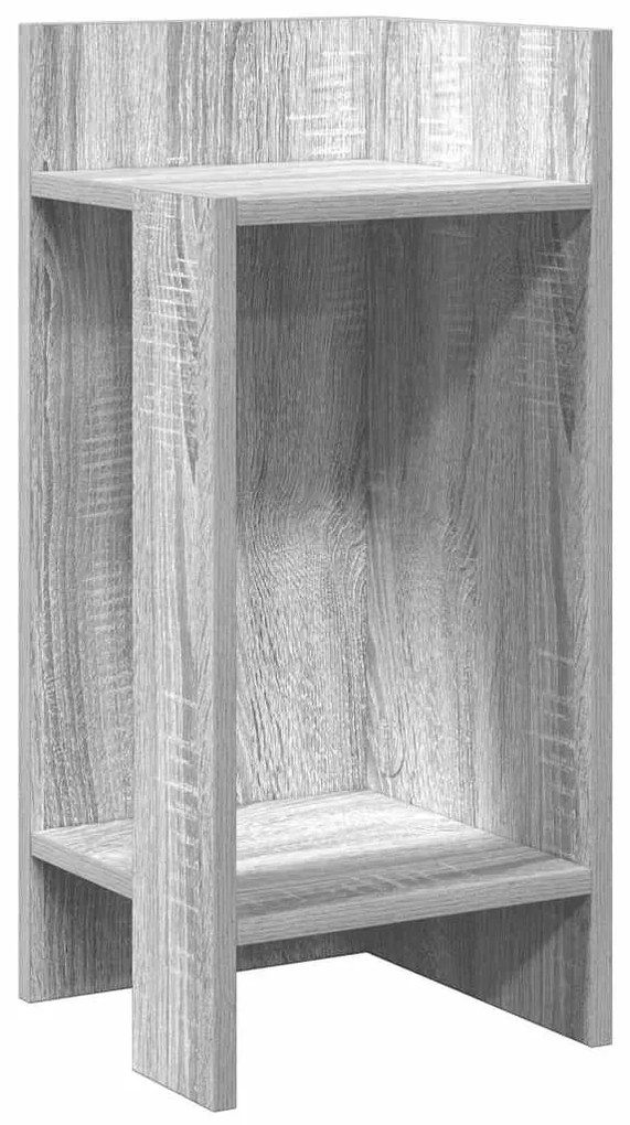 szürke sonoma színű kisasztal polccal 25,5 x 27 x 60 cm