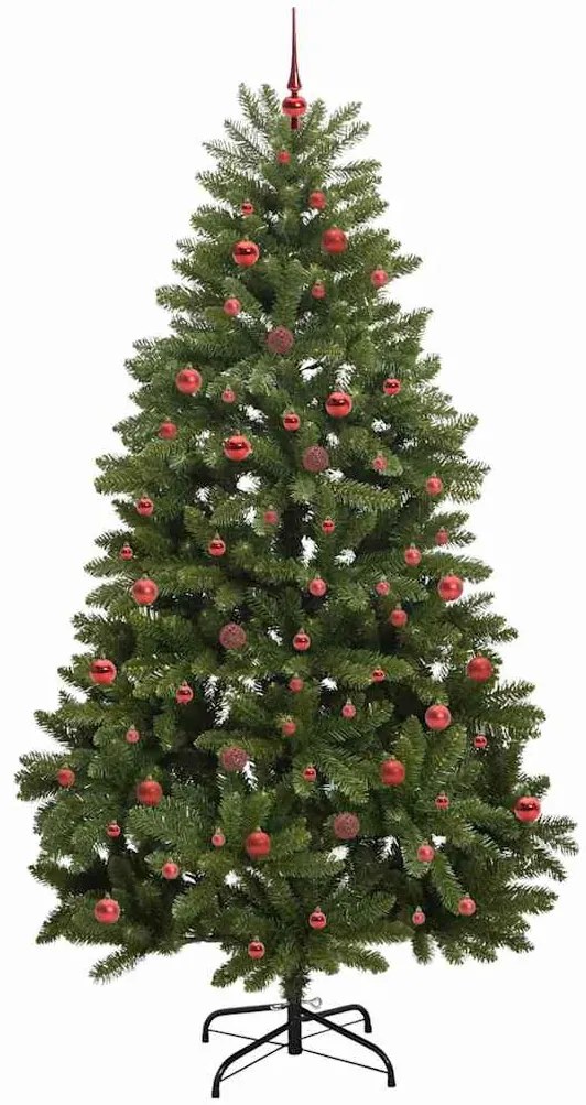 Mű karácsonyfa 300 LED-del állvánnyal Zöld 240 cm PVC és fém