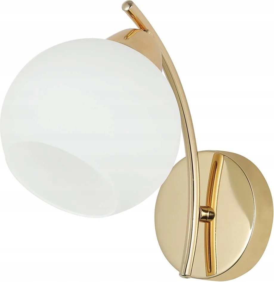 Fali Lámpa Amos Fali Lámpa Arany 1X40W E27 Lámpabúra Fehér