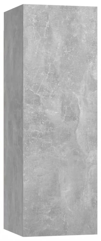 2 db betonszürke szerelt fa TV-szekrény 30,5 x 30 x 90 cm