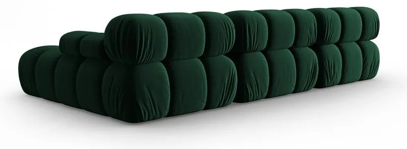 Zöld bársony kanapé 285 cm Bellis – Micadoni Home