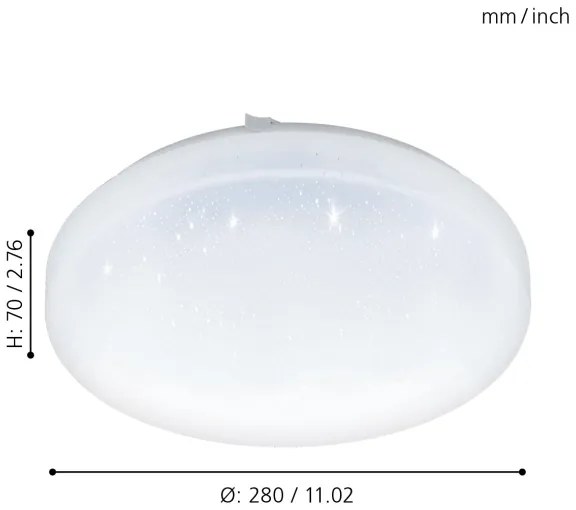 Eglo 97877 - LED Mennyezeti lámpa FRANIA-S LED/11,5W/230V