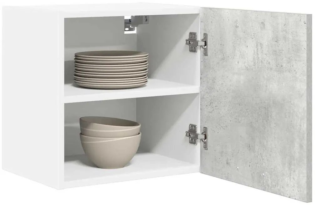 Függő szekrény Riga 2 pcs Beton szürke és fehér 40 x 31 x 40 cm