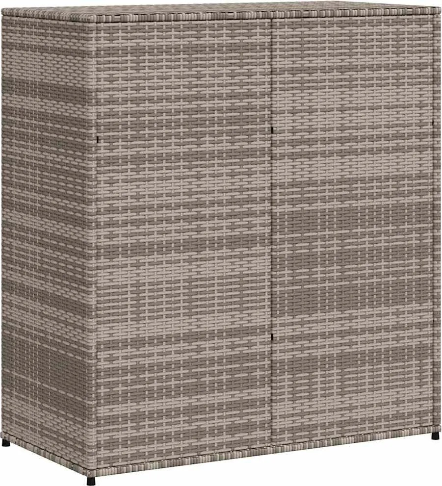 vidaXL szürke polyrattan kerti tárolószekrény 105 x 55 x 113 cm