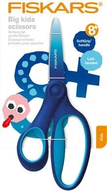 Olló, iskolai, 15 cm, balkezes, FISKARS, ombré kék (IF1067854)