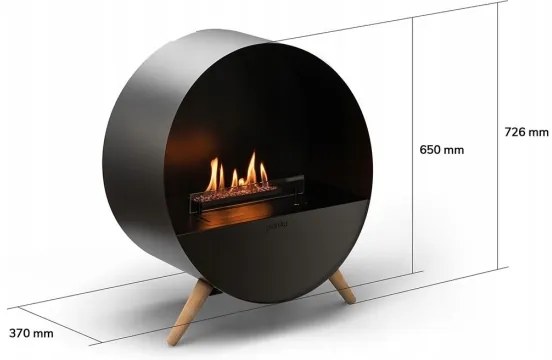 Planika Bubble Fali & Floor BEV - BIO kandalló távirányítással 72,6x65 cm 2,5kW