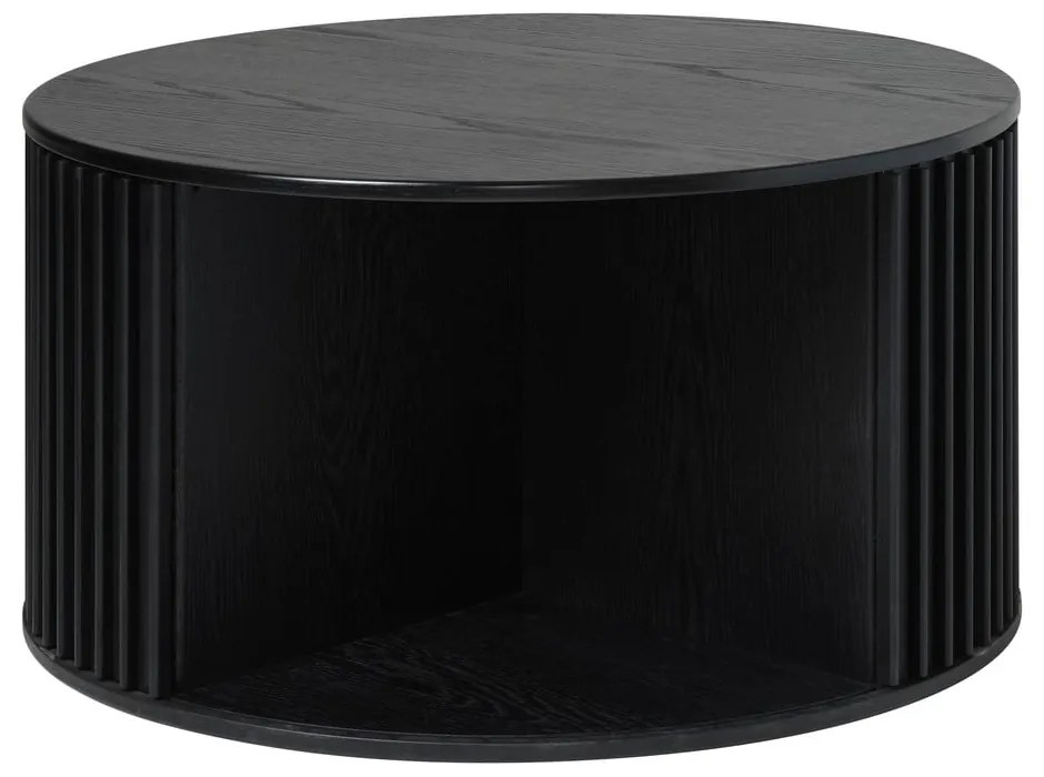 Fekete kerek dohányzóasztal ø 85 cm Siena – Unique Furniture