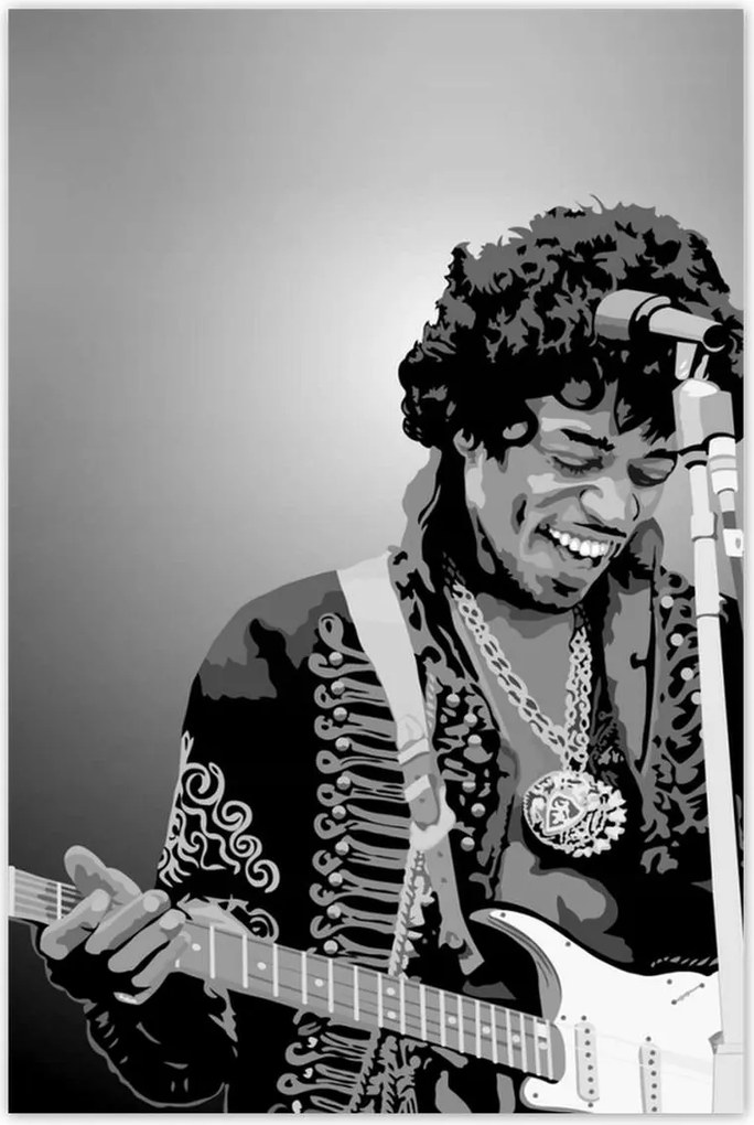 Poszterek 80x120 Jimi Hendrix Gitár Rock