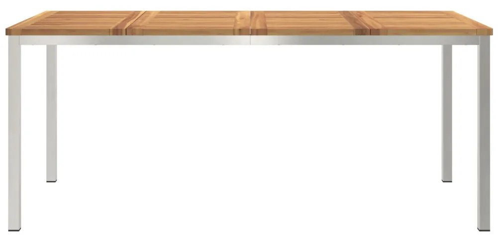 kültéri étkezőasztal 180x90x75 cm tömör akácfából